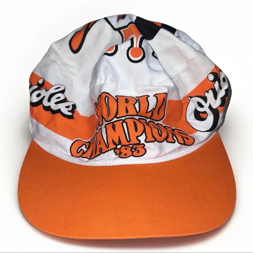 VTG 1983 MLB World Series Baltimore Orioles Painters Cap Baseball Burger King